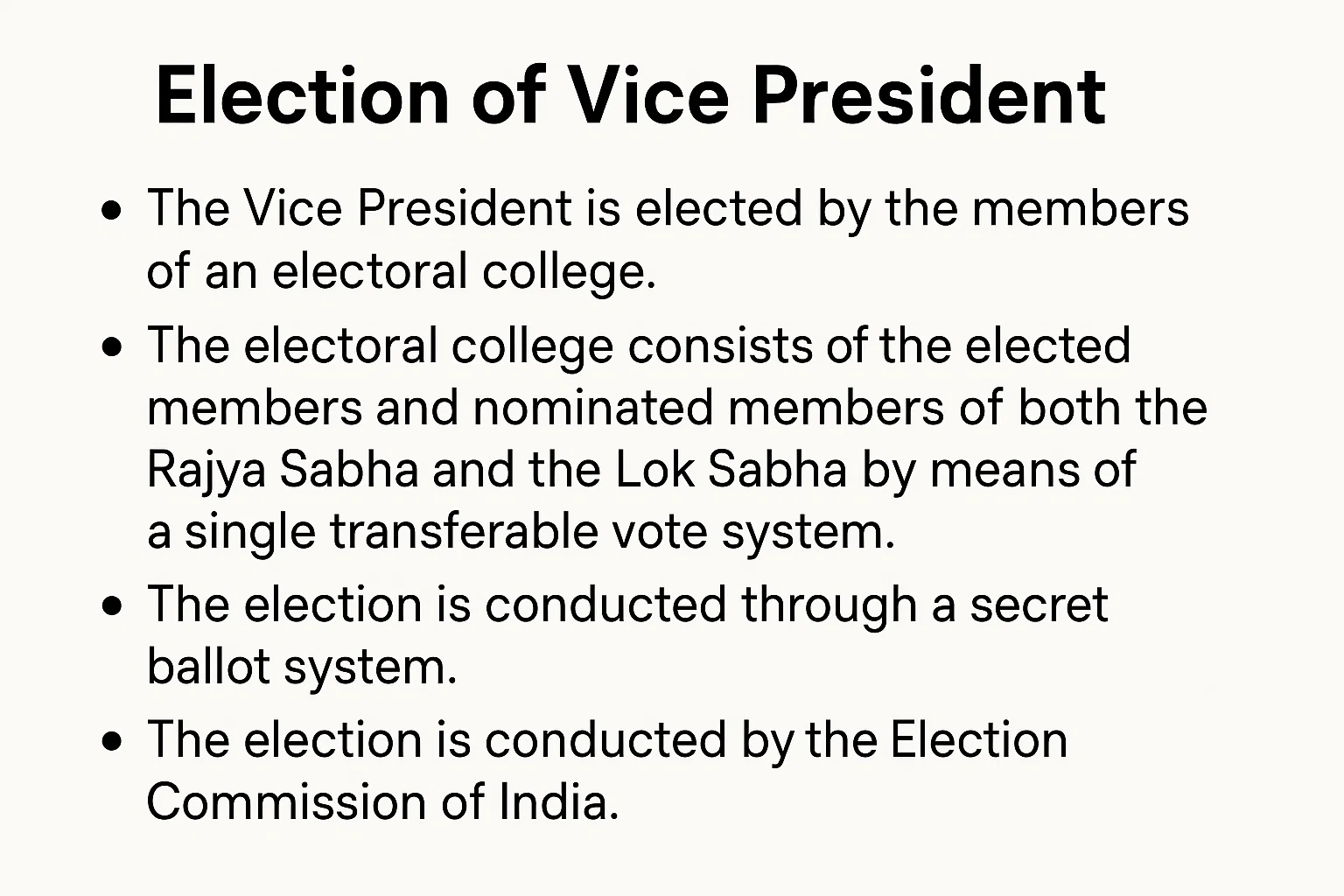 Vice President of India Notes | SSC CGL, RRB, Banking Exams